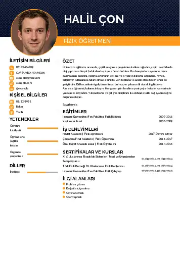 Fizik Öğretmeni CV Örnekleri cv indir